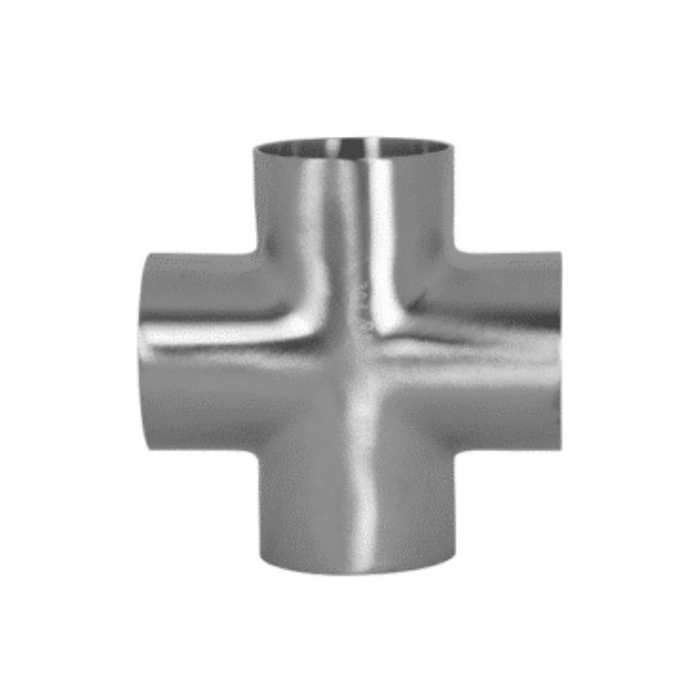 Butt-Weld Sanitary Cross – Unpolished (9W)